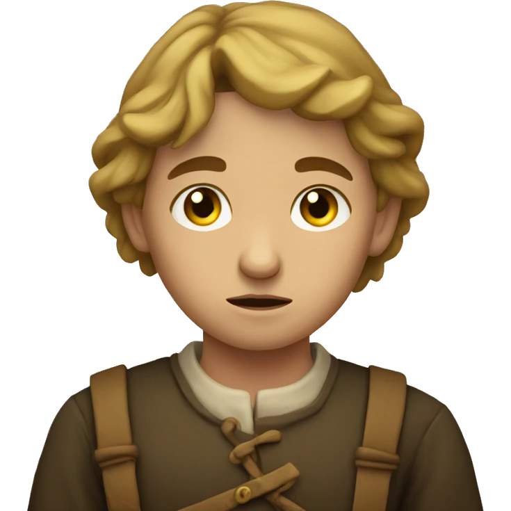 Sad European peasant child emoji