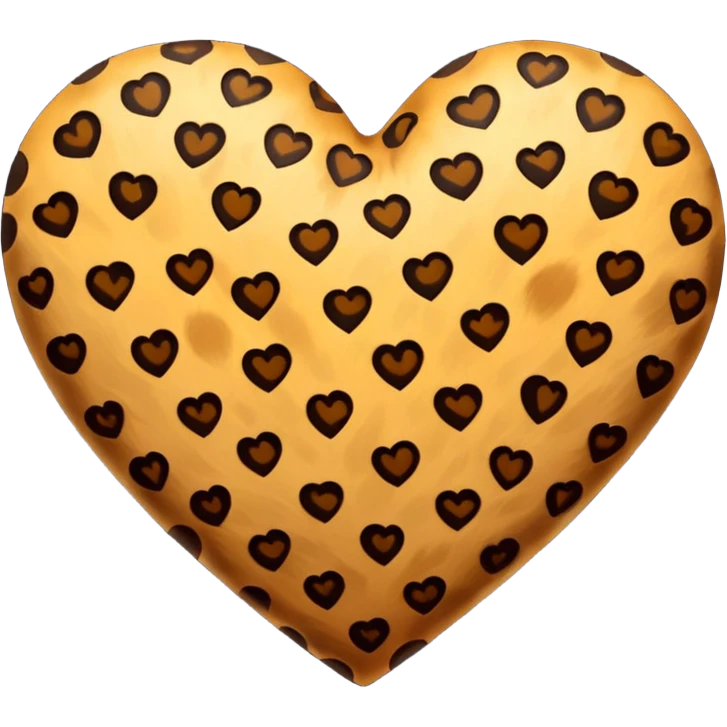 Cuore leopardato peloso emoji
