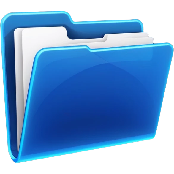 dark blue neon file folder emoji