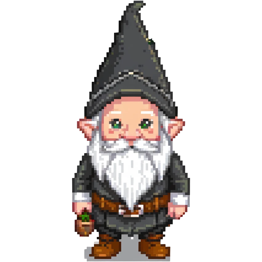 Gnome with beard emoji