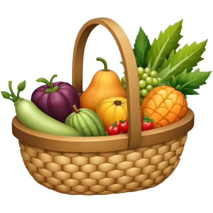 panier de fruits et légumes de saison hiver emoji