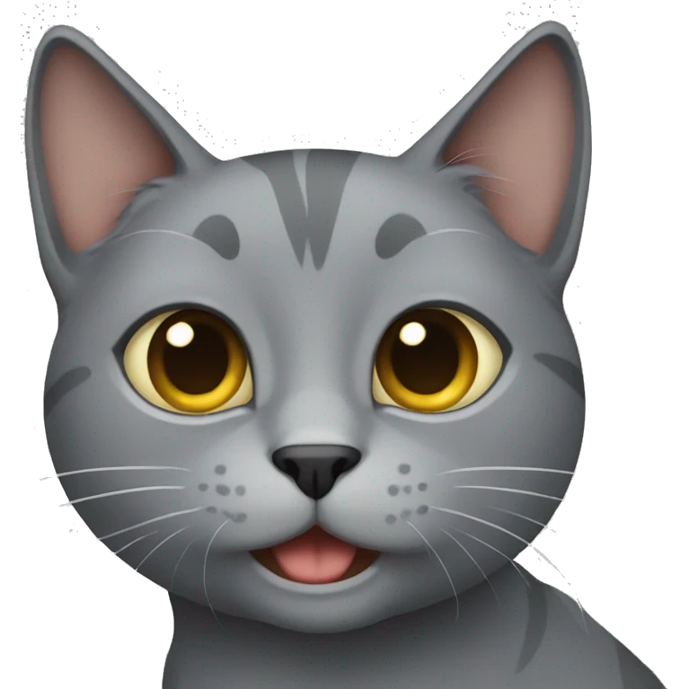 Grey cat emoji