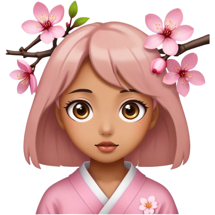 girl,big eye, japnese,cute sakur emoji