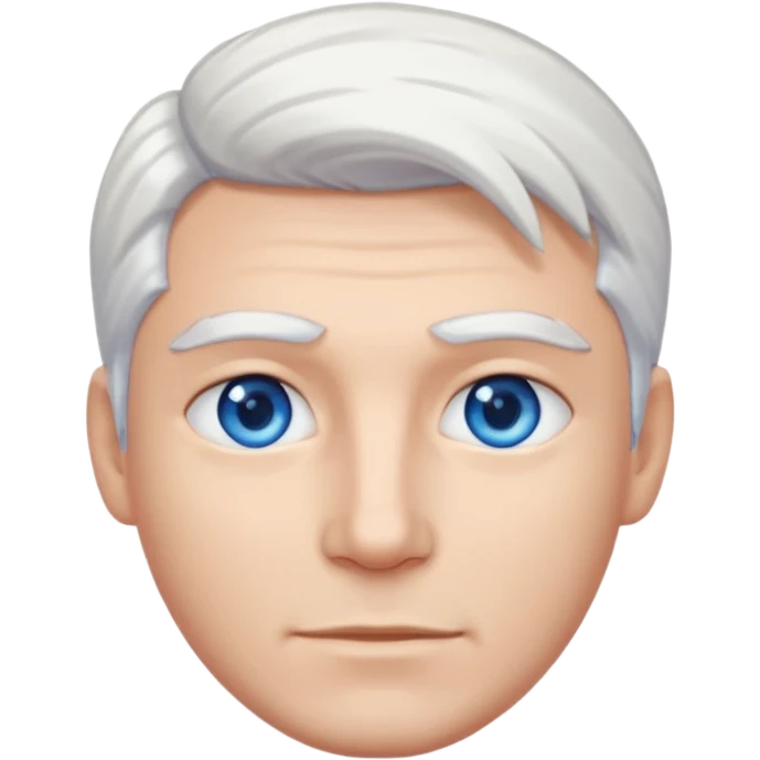 White-haired guy that looks and has beautiful blue eyes  emoji