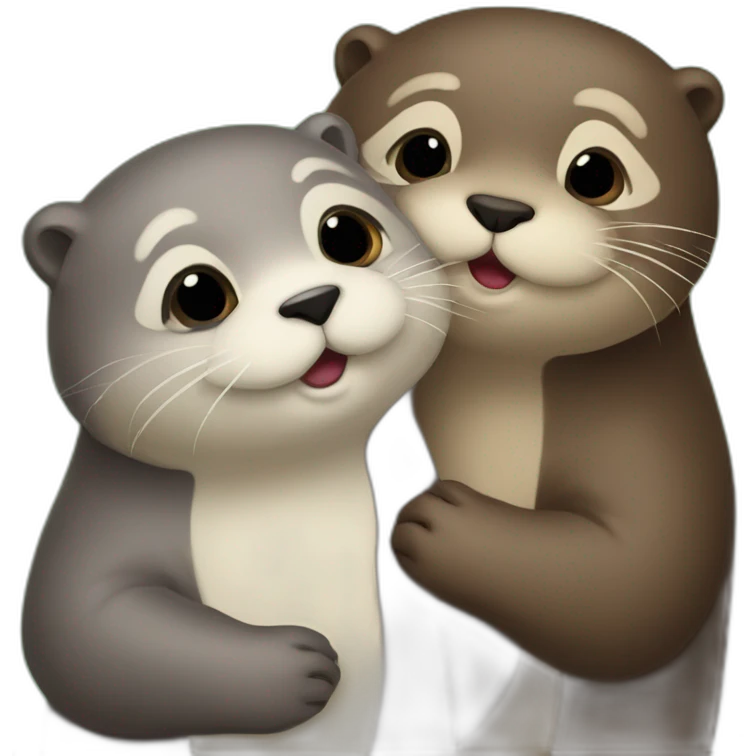 in love otter and beaever emoji
