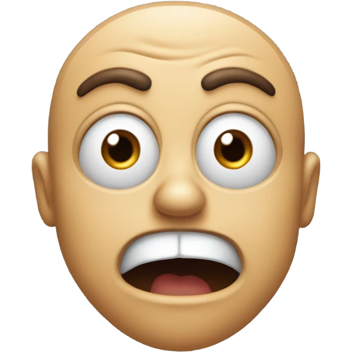 Very Scared circle face  emoji