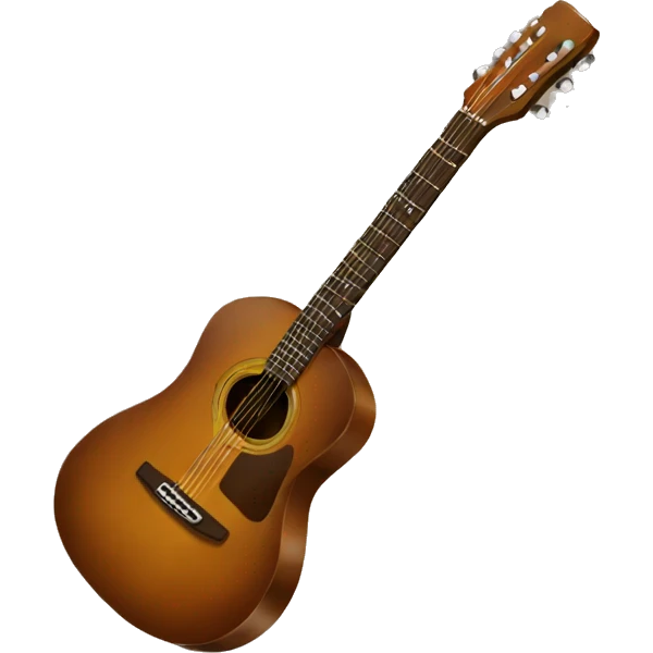brown guitar emoji