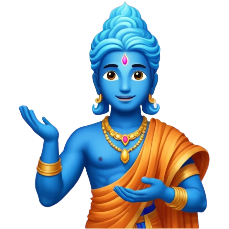 The Milky Way galaxy in the hand of Bhagwan Vishnu. emoji