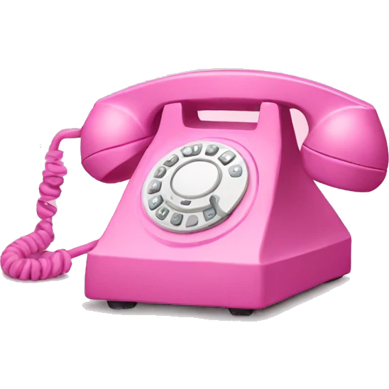 Pink phone emoji