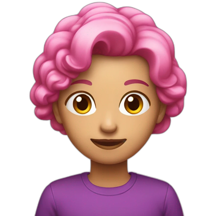 Crisântemo rosa e roxo emoji