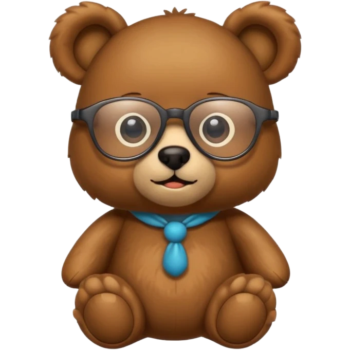 toy bear with glasses emoji