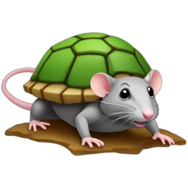 Rat sur tortue emoji