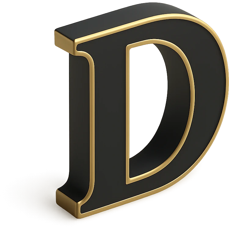 bold and clear letter D emoji