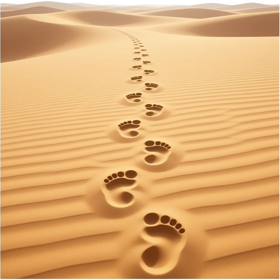 a long line of Footprints emoji