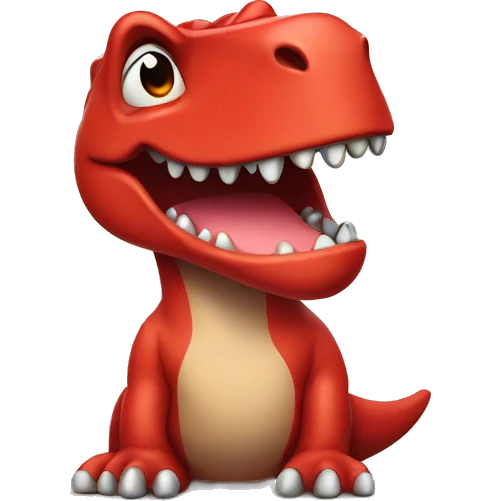 cute red t-rex  emoji
