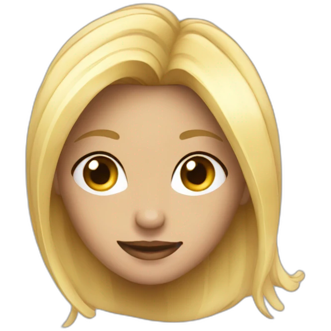 diamant with blond hairs emoji