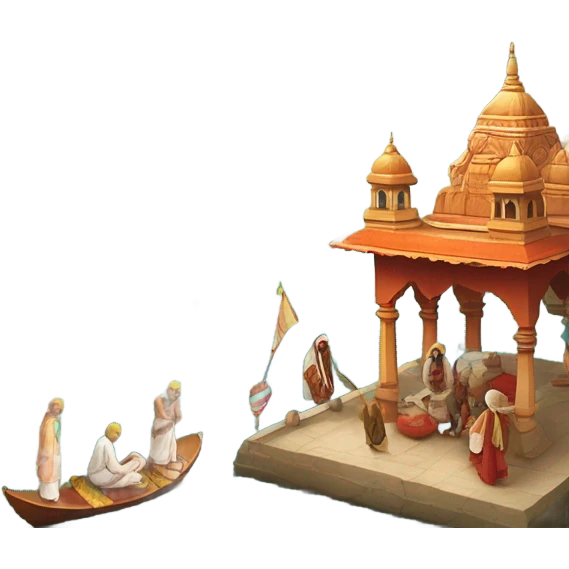 Haridwar ashram and the ganges  emoji