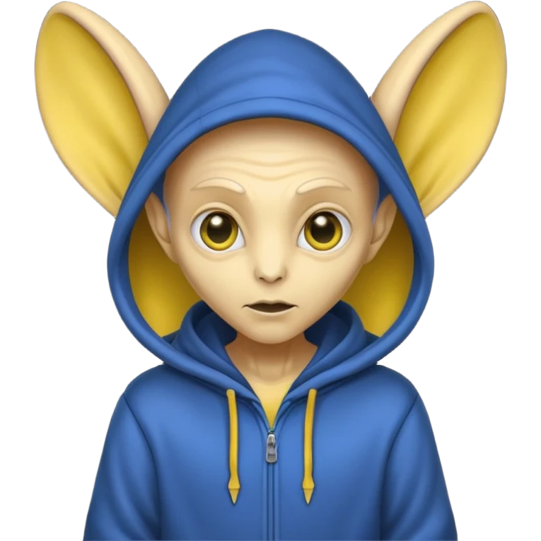Aliens Dark yellow, hoodie, long big ears emoji