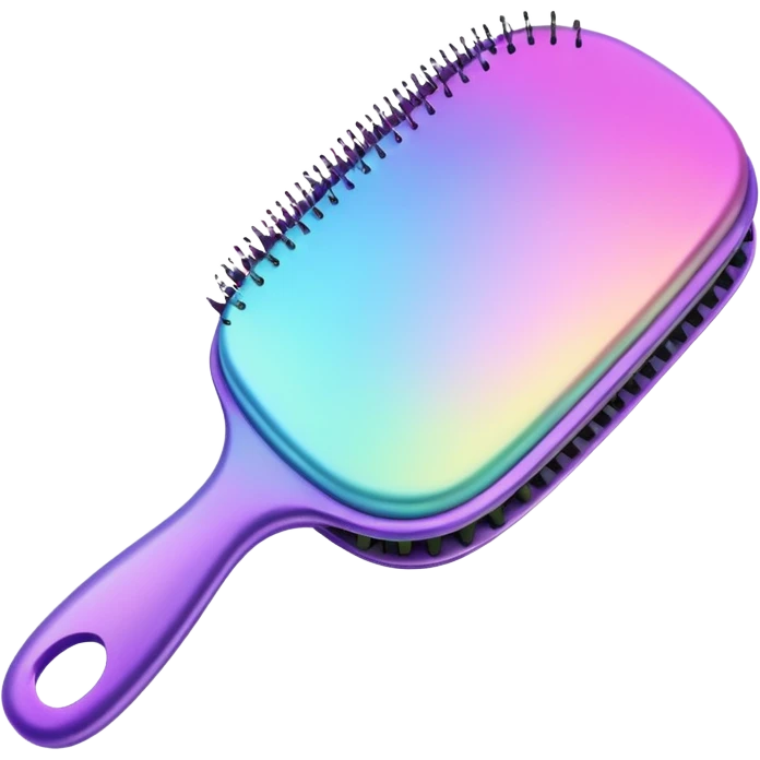 Iridescent hairbrush emoji