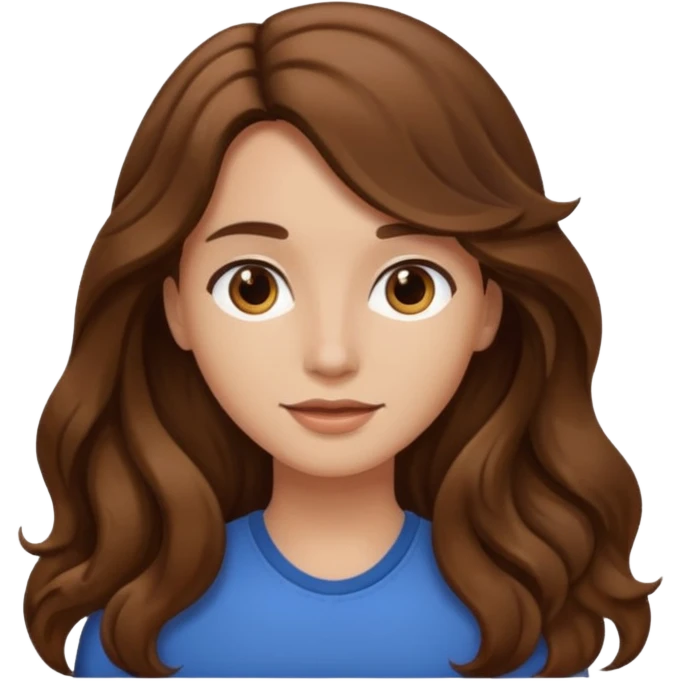 Just a long hair flowing emoji