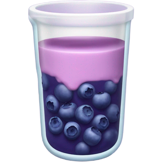 blueberry soy yogurt beaker  emoji