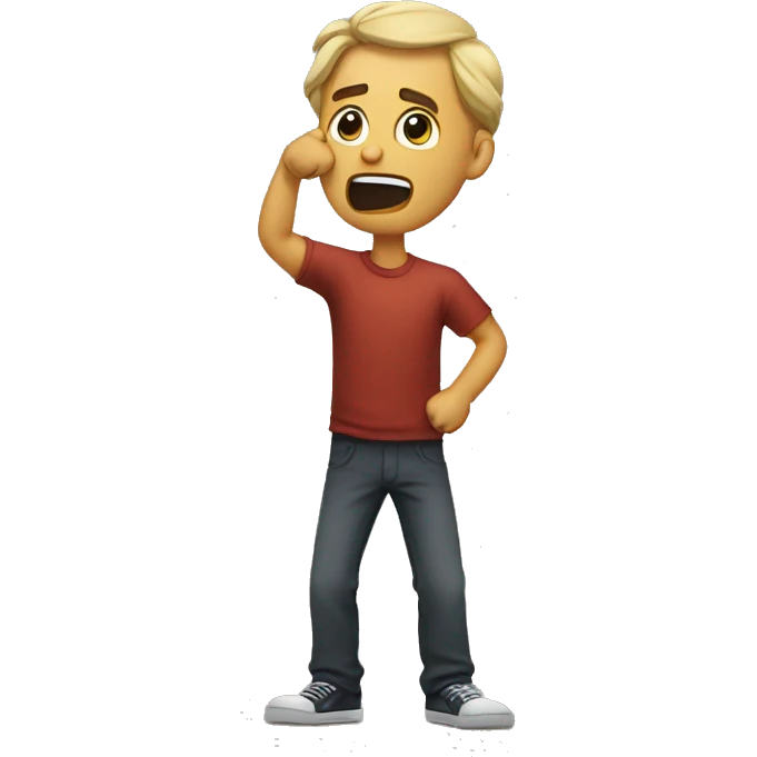 guy getting yelled at emoji