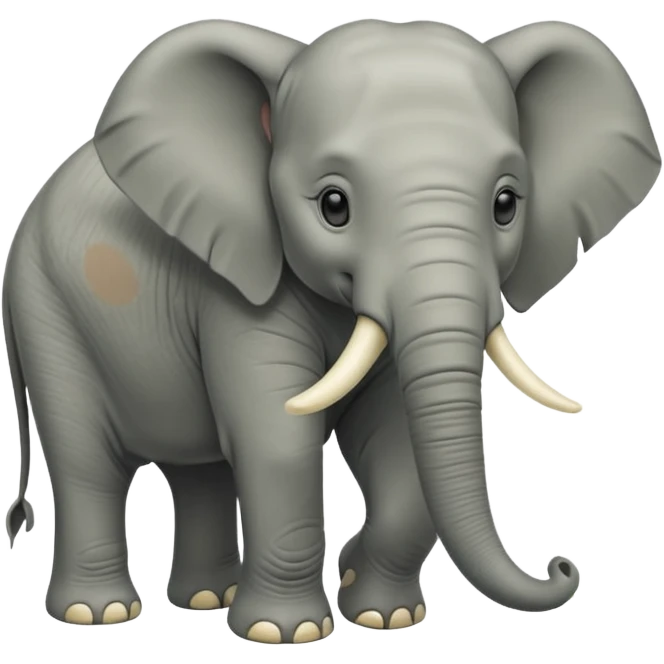 Elephant eating grass emoji