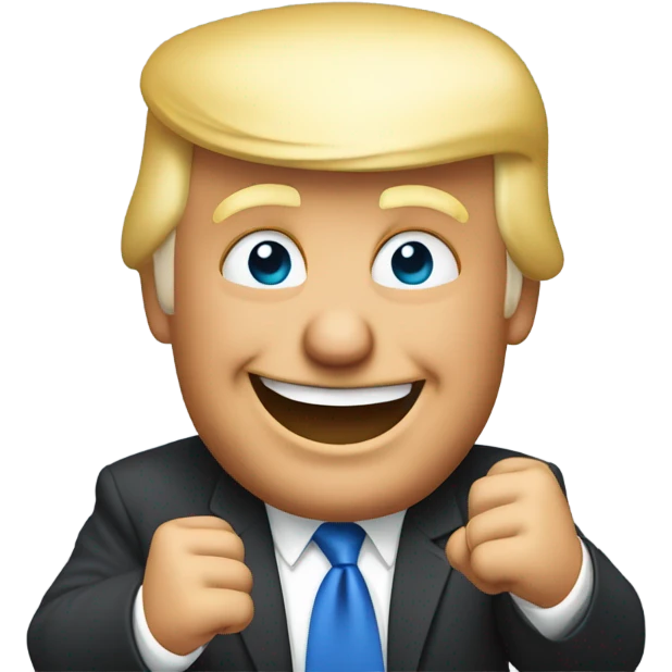 Trump with jazz hands emoji