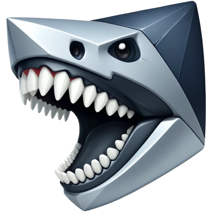 A triangular maw with teeth of alternating silver and obsidian. emoji
