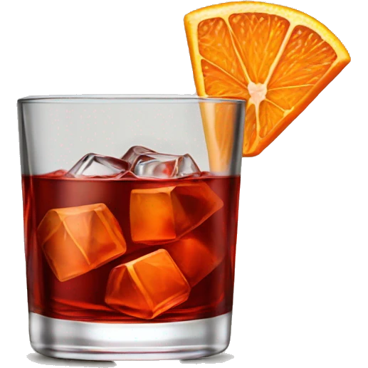 a negroni, short glass  emoji
