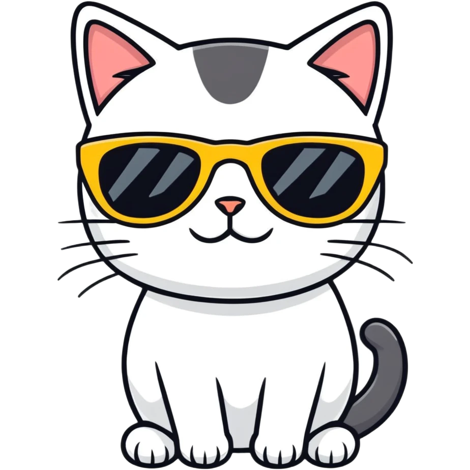 Cat with sunglasses emoji