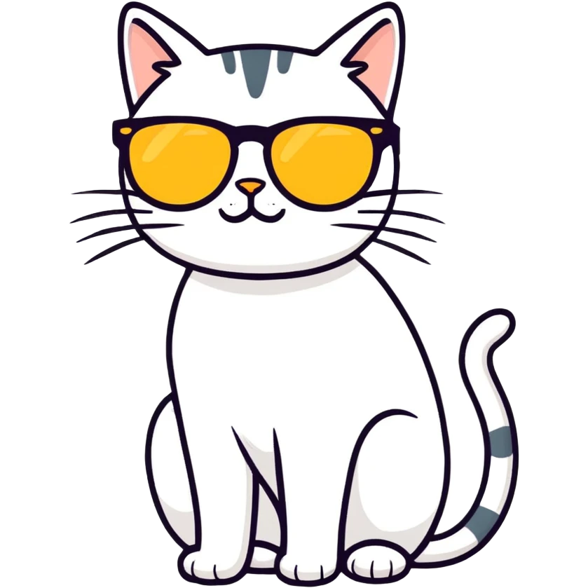 Cat with sunglasses emoji