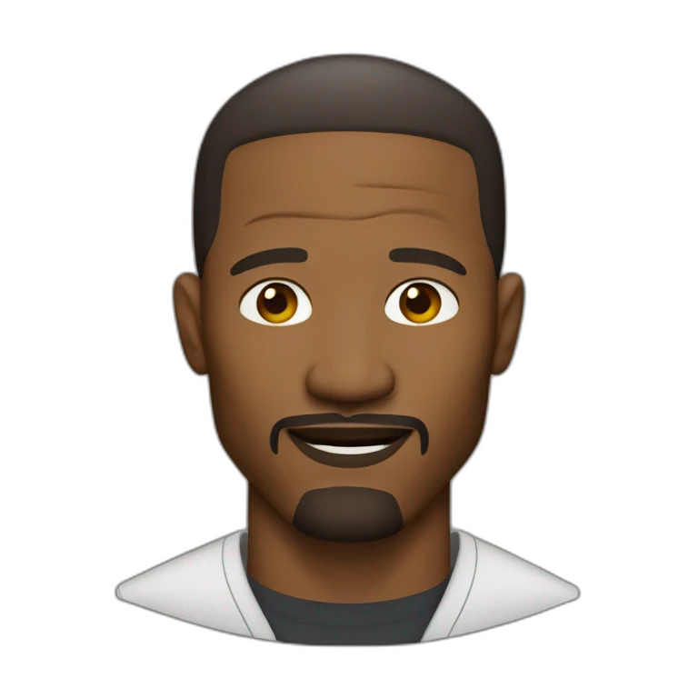 Jamie Foxx no mustache no beard emoji