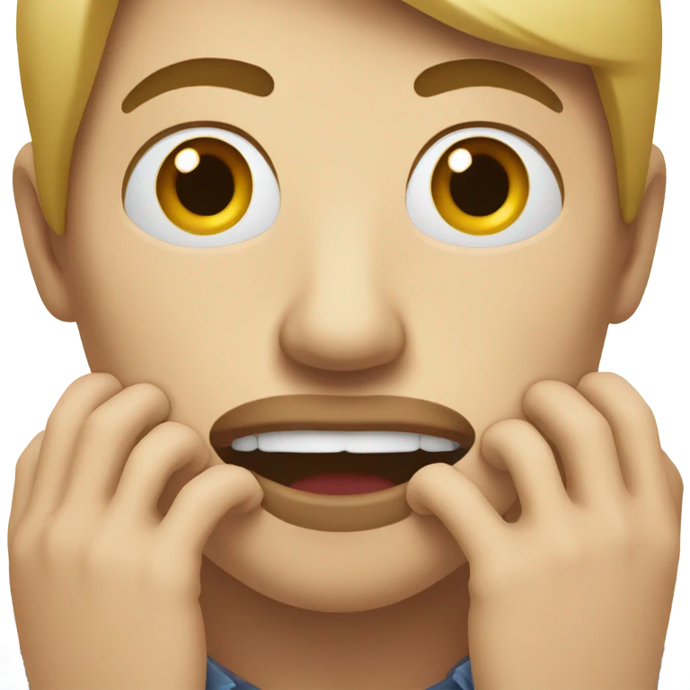 Foot in mouth emoji