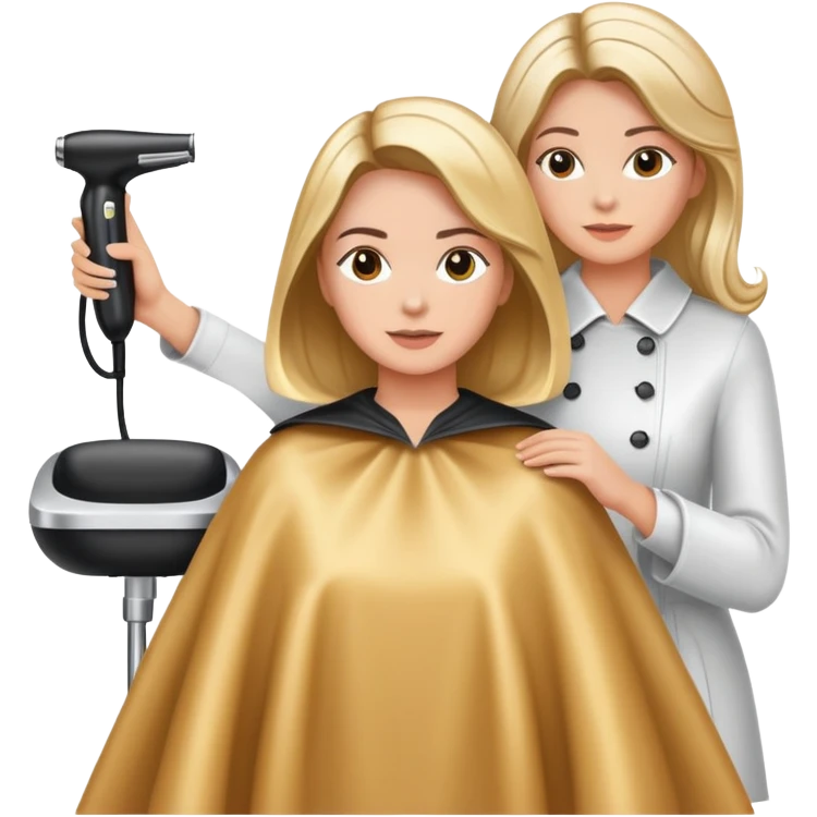 Women getting foiled at hair salon  emoji