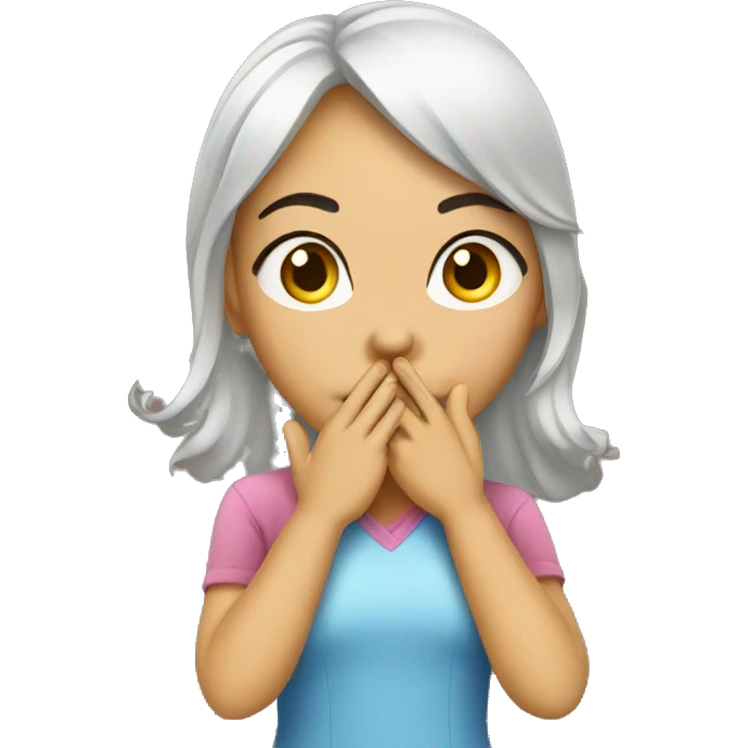 girl blowing kisses emoji