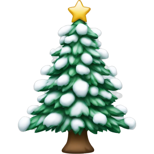 Snowy Christmas tree emoji