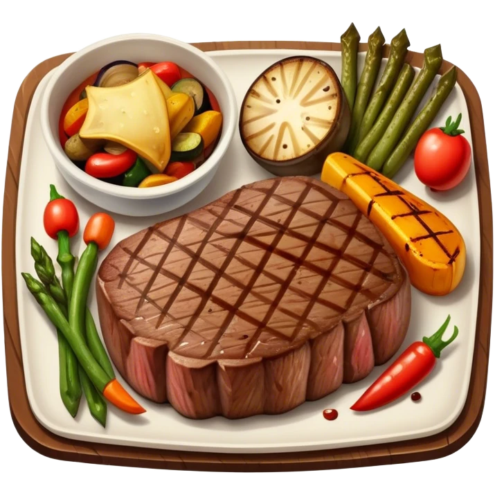 big juicy australian steak meal emoji