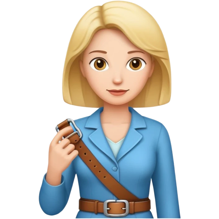 mom holding belt  emoji