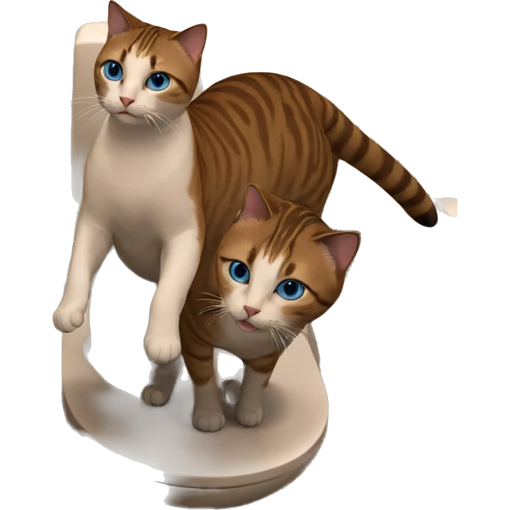 blue eyed cat in bathroom emoji