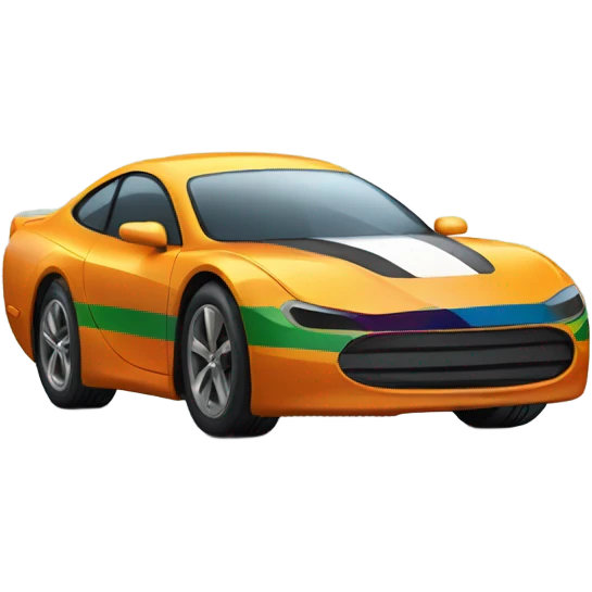 Animated Race car wearing sunglasses emoji