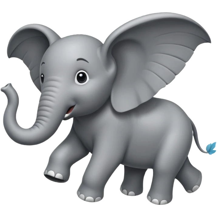 Flying elephant emoji