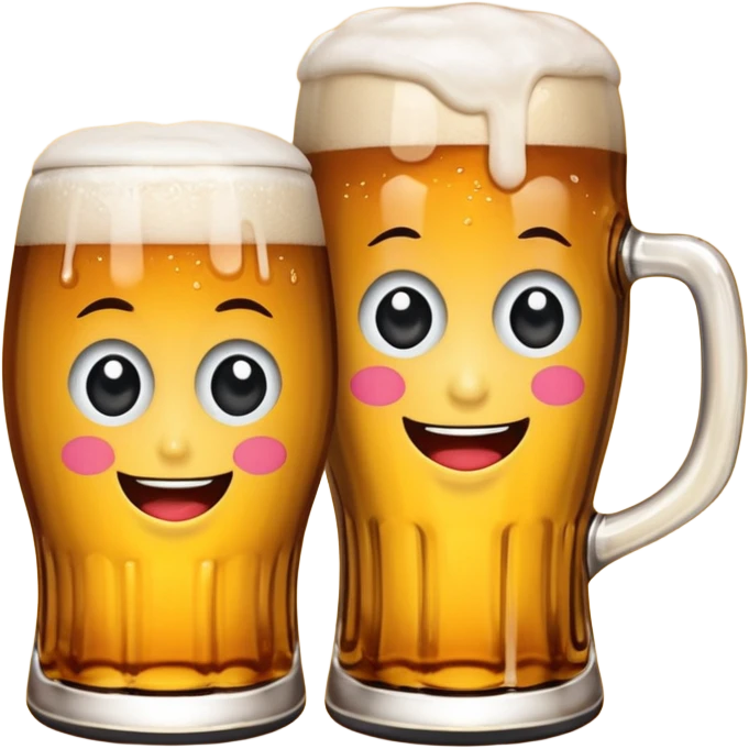 cervezas con ojos y bocas bebiendo alcohol con amigas cervezas emoji
