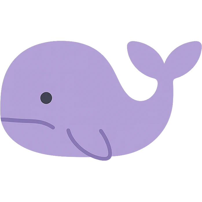 A dull purple whale emoji