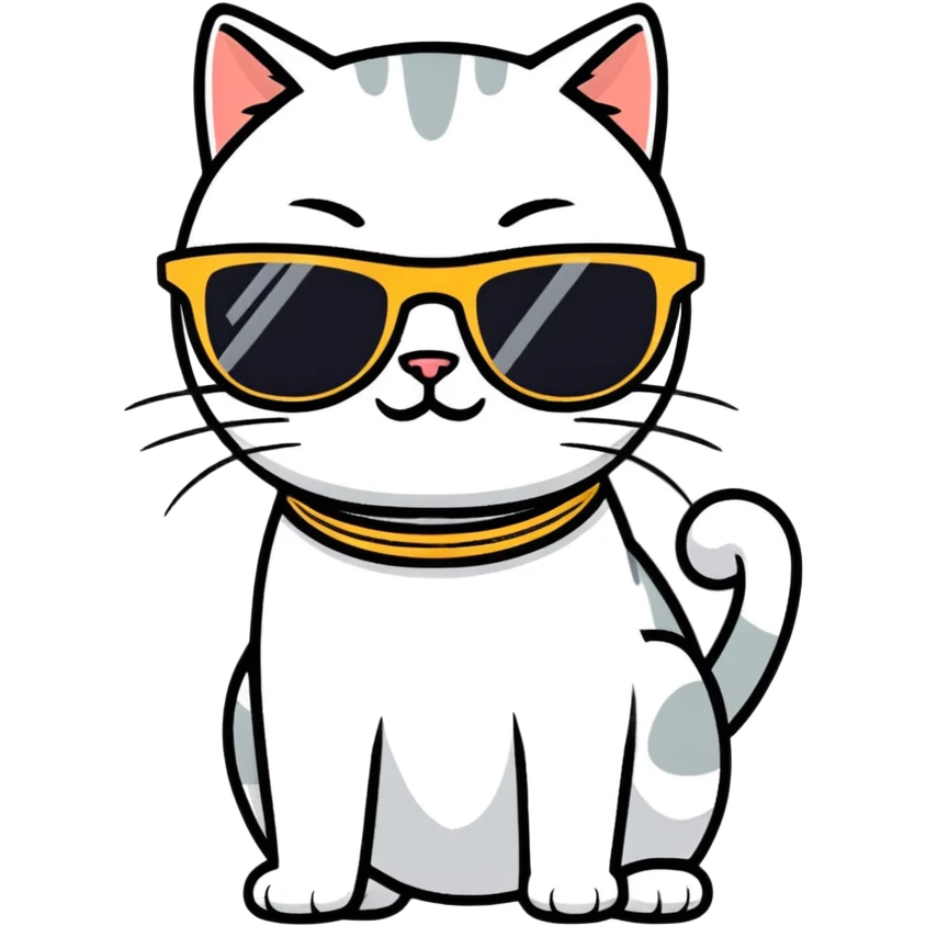 Cat with sunglasses emoji