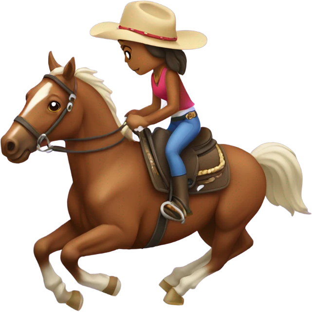 Horse doing barrel racing emoji
