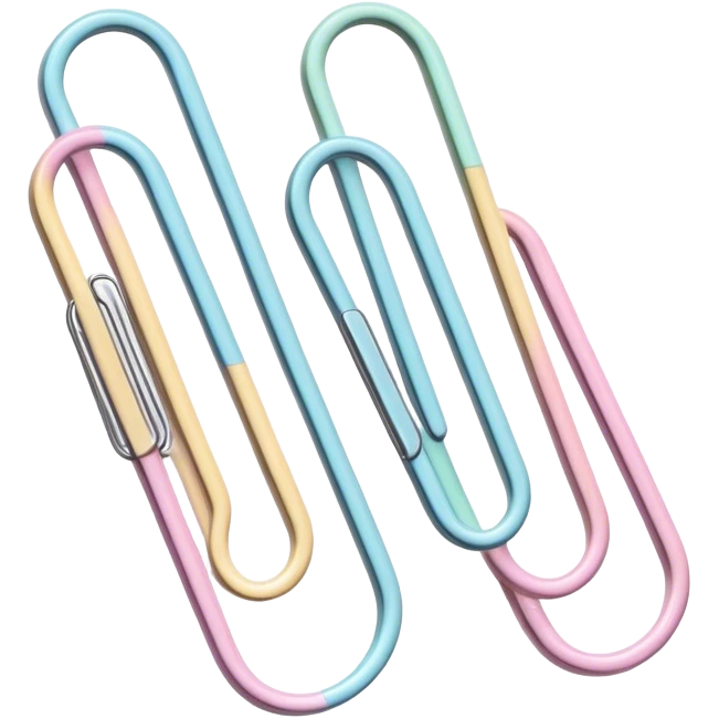 pastel paper clip emoji