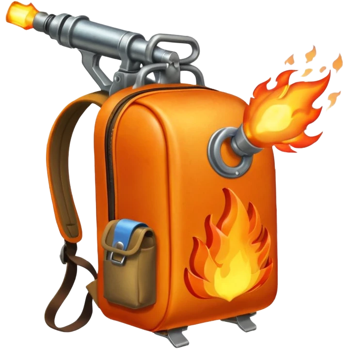 flame thrower with backpack emoji