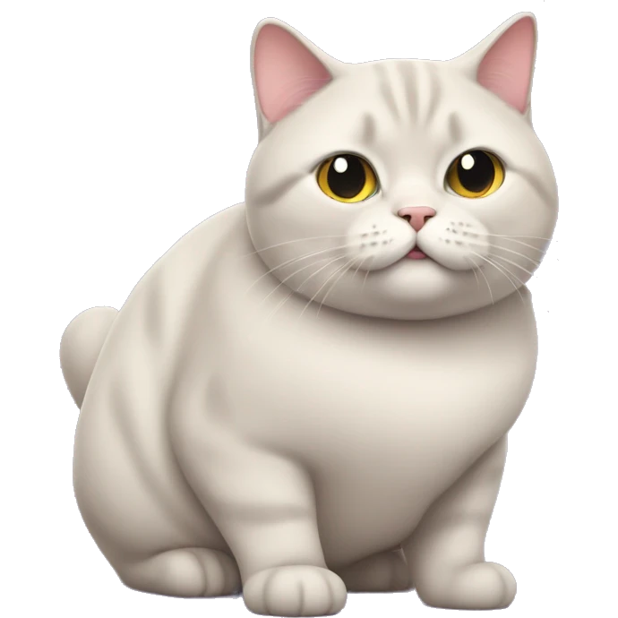 Chubby british lilac cat emoji