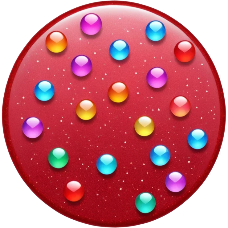 red glitter like emoji